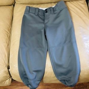 Mizuno girls softball pants grey YL